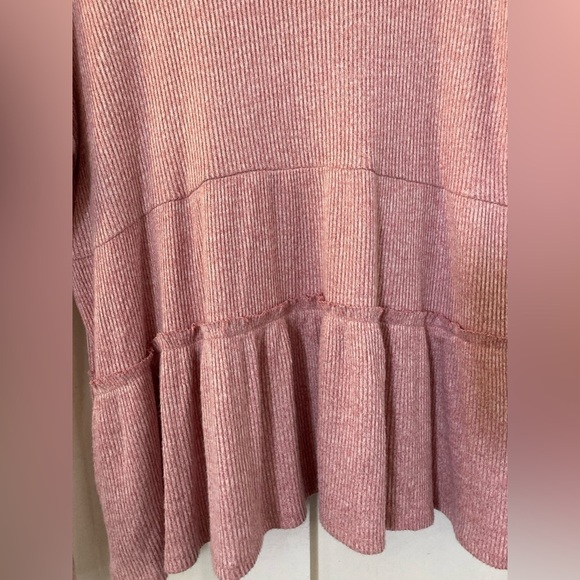 NWT Maurices mauve mock neck sweater blouse ruffles Large - Picture 8 of 9